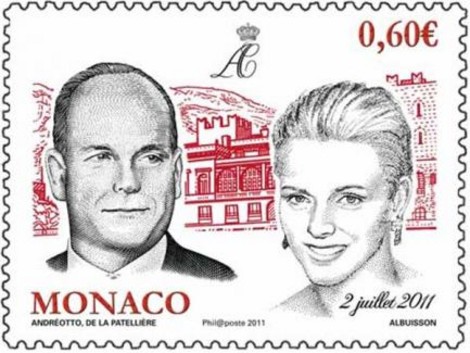 Francobollo nozze Alberto di Monaco