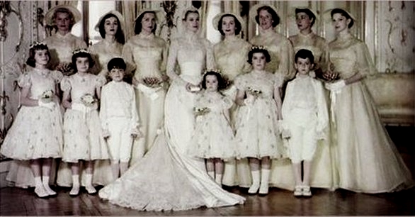Grace Kelly alle nozze con damigelle