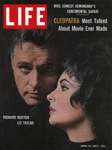 Liz Taylor e Richard Burton su copertina Life