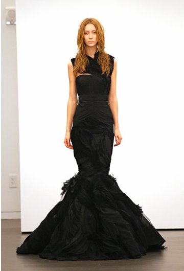 abito da sposa nero Vera Wang Fall 2012