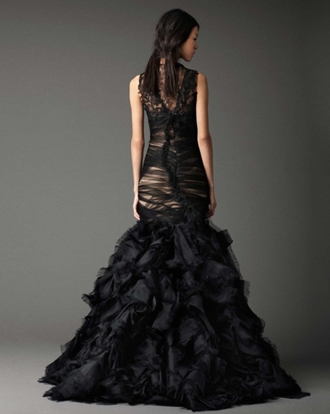 abito da sposa nero Vera Wang Fall 2012