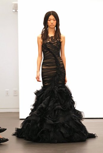 abito da sposa nero Vera Wang Fall 2012
