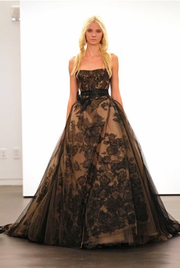 abito da sposa nero Vera Wang Fall 2012