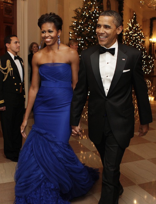 Michelle Obama in Vera Wang a Kennedy Center Honors - Foto Reuters Michelle Obama in Vera Wang a Kennedy Center Honors - Foto Reuters