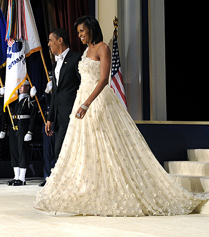 Michelle Obama al ballo inaugurale in Jason Wu Michelle Obama al ballo inaugurale in Jason Wu