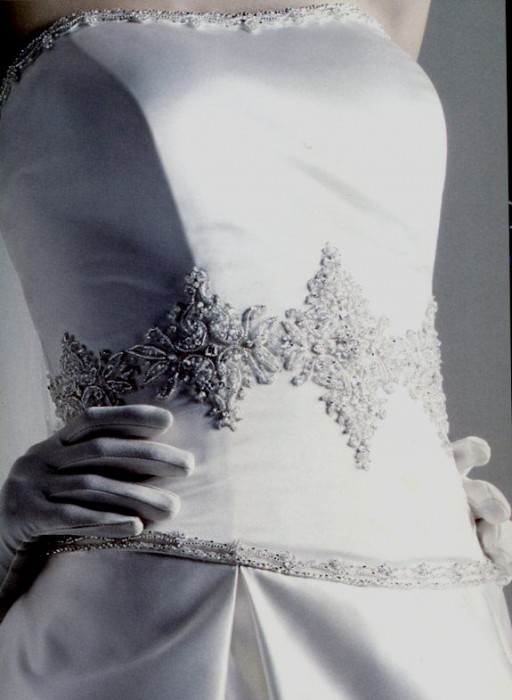 Dettaglio corpetto abito da sposa Oleg Cassini