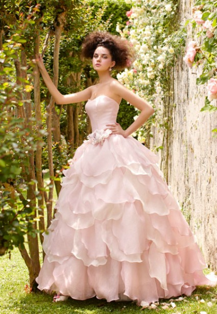 abito da sposa rosa Atelier Aimée 2012 - Collezione Villa Carlotta 