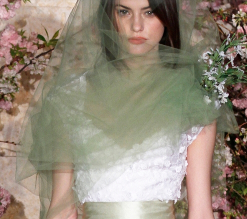 Oscar de la Renta Primavera 2012 tulle copri spalle