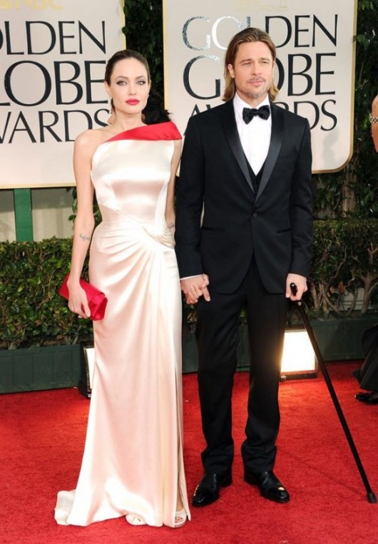 Angelina Jolie e Brad Pitt ai Golden Globe 2012