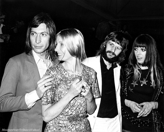 Charlie Watts con la moglie Shirley Ann Shepherd e Ringo Starr