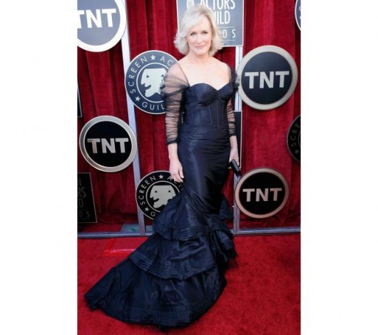 Glenn Close in Zac Posen ai Sag Awards Foto Getty