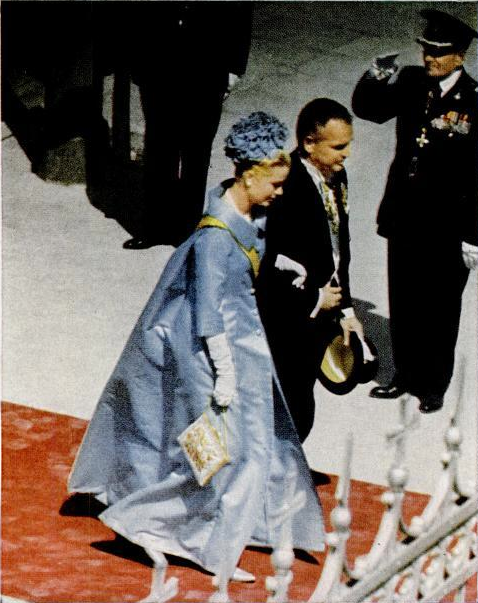 Grace e Ranieri di Monaco arrivano alle nozze di Juan Carlos e Sofia di Grecia 1962