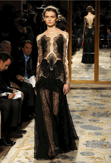 Marchesa nero da NYFW fall 2012 Foto Getty 