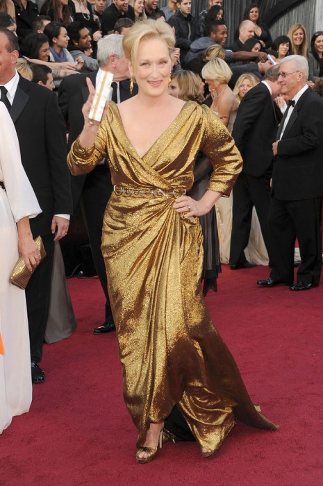 Meryl Streep agli Oscar 2012 - Foto Getty