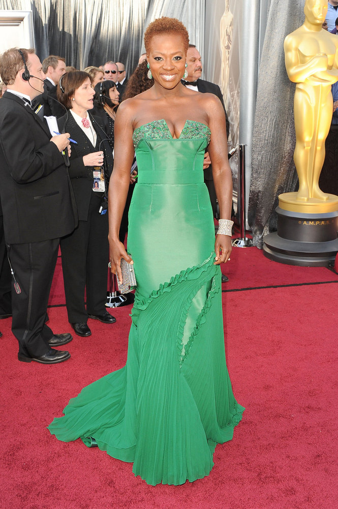 Viola Davis agli Oscar 2012 - Foto Getty