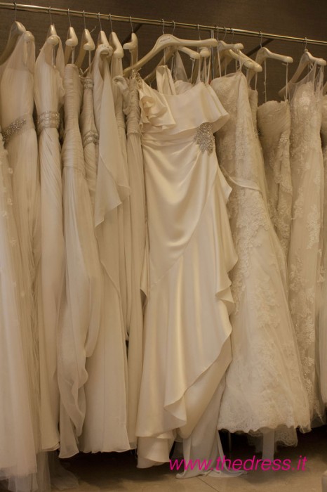 "Datsun" wedding dress from Pronovias collection 2013 as seen at preview in Milan flagship store