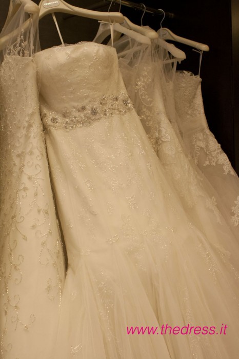 "Ducal" wedding dress from Pronovias collection 2013 as seen at preview in Milan flagship store