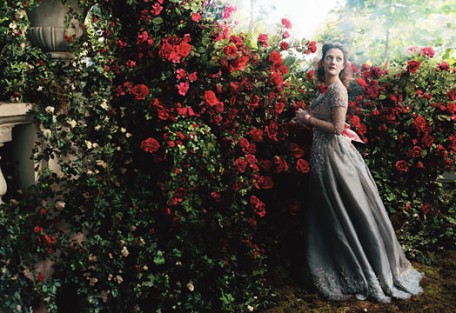 Drew Barrymore on Vogue April 2005 in Chanel Haute Couture photo by Annie Leibovitz