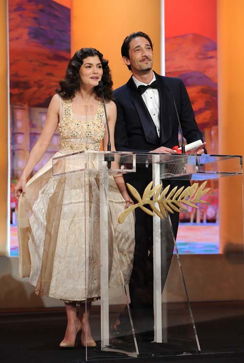 Audrey Tautou e Adrien Brody  closing ceremony, Cannes, 27.5.12