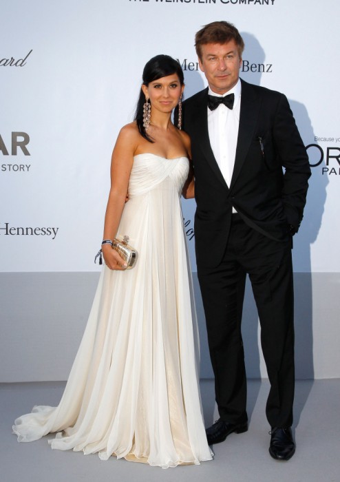 Hilaria Thomas in Roberto Cavalli & Alec Balwin amFAR Gala 2012