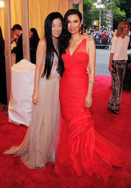 Wendi Murdoch and Vera Wang Met Ball 2012 - Getty