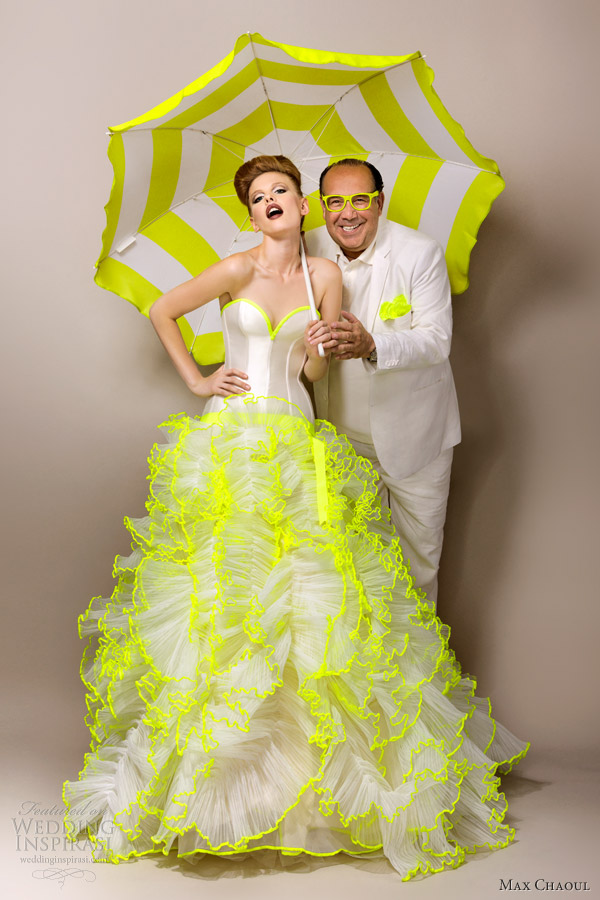 Dal vintage al fluo ecco l abito da sposa couture by Max Chaoul