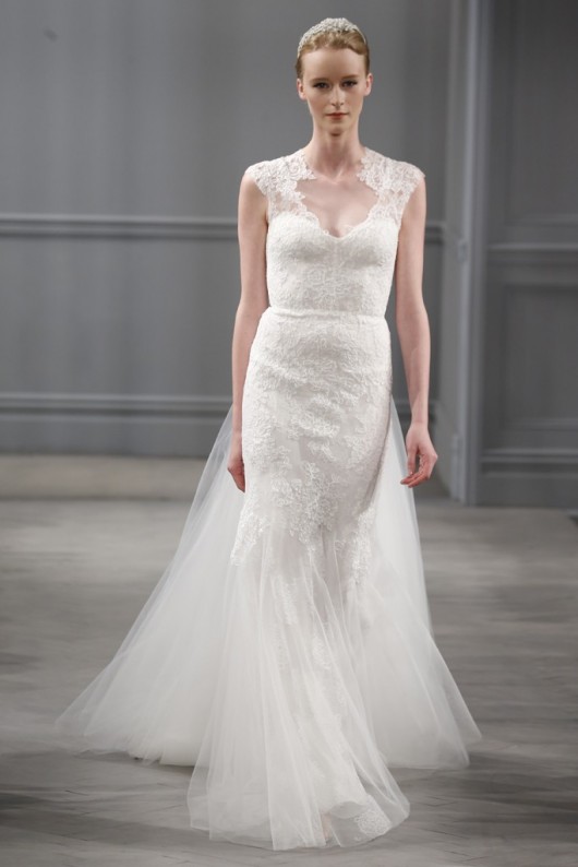 abito da sposa Monique Lhuillier Spring 2014 foto George Chinsee
