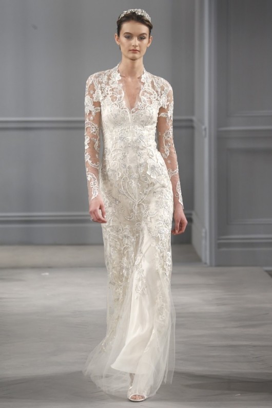 abito da sposa Monique Lhuillier Spring 2014 17 foto George Chinsee