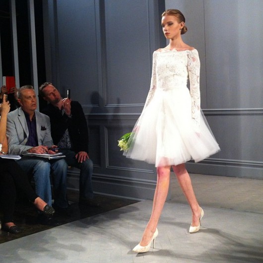 abito da sposa corto Monique Lhuillier Spring 2014 