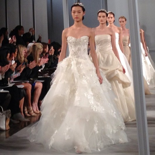 collezione sposa Monique Lhuillier Spring 2014 finale foto bridalguide on instagram