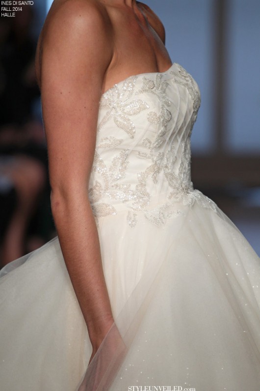 abito da sposa Halle Ines di Santo Fall 2014 foto styleunveiled.com