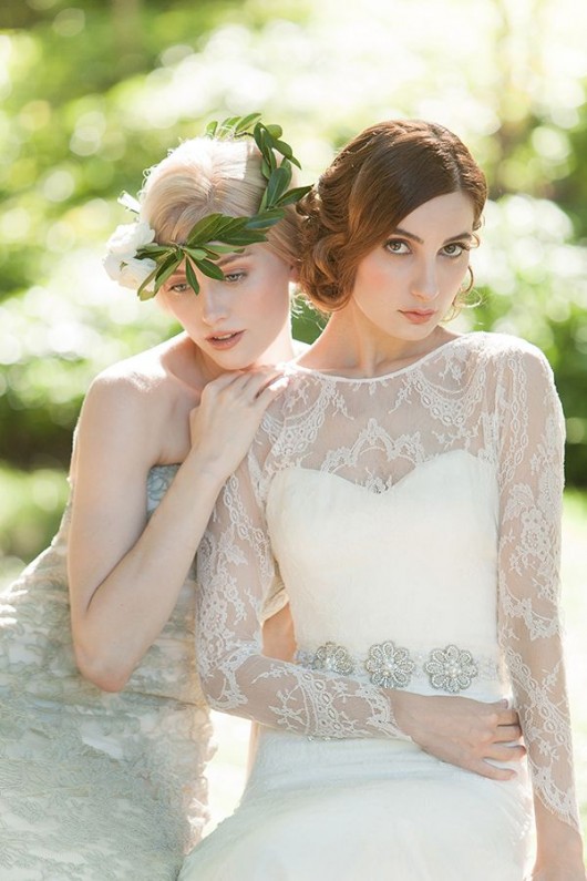 abiti da sposa Emerald ed Estelle Sareh Nouri Fall 2014 foto Millie B Photography