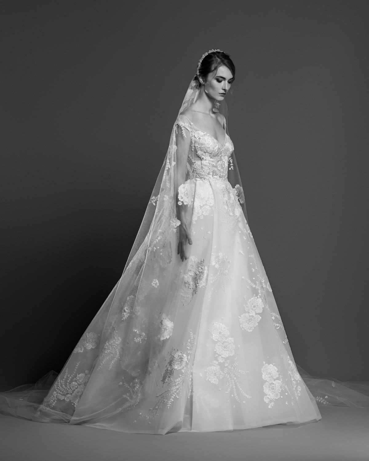 abito da sposa georges-hobeika-spring 2019 con velo