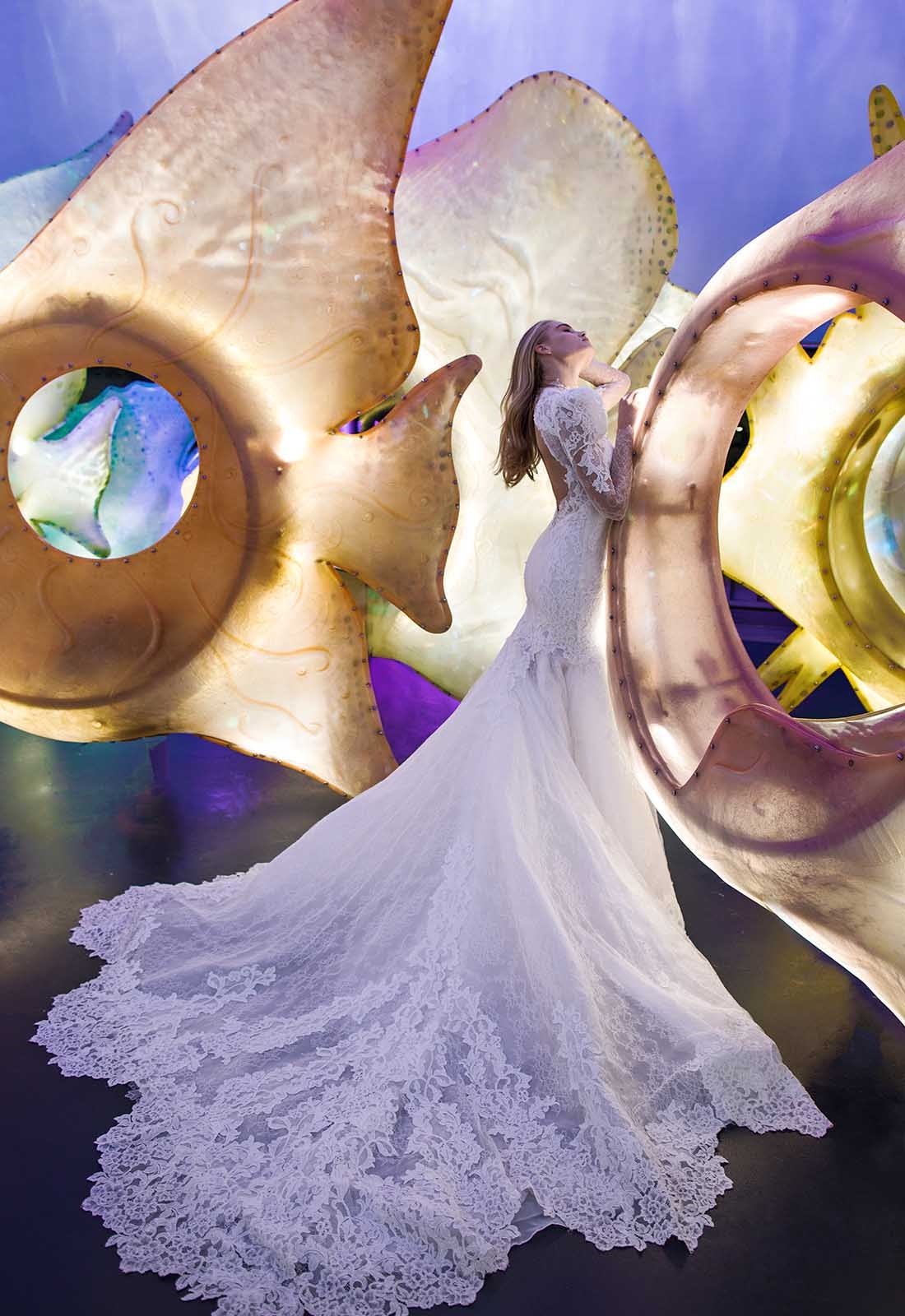 abito da sposa Pnina Tornai tule e pizzo prezzo 13.800 dollari 