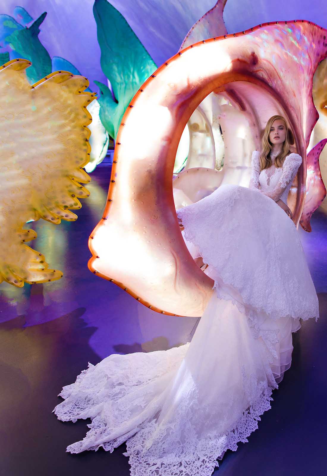 abito da sposa Pnina Tornai tule e pizzo prezzo 13.800 dollari 