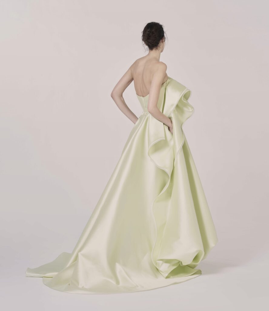 Antonio Riva sposa 2021 Artemide abito da sposa color menta